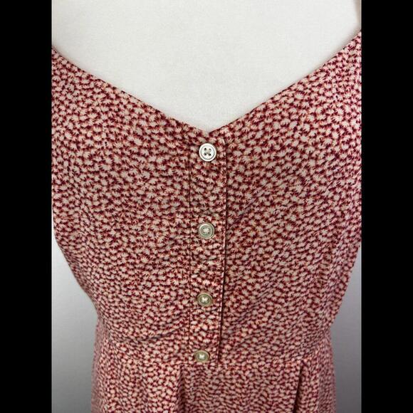 GAP Pink Peach White Floral Sundress Spaghetti Strap Sz 8 Fit n Flare - Picture 9 of 11